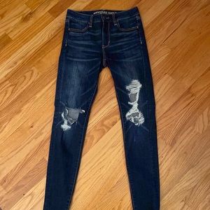 American Eagle size 4 Regular dark washed jeans.